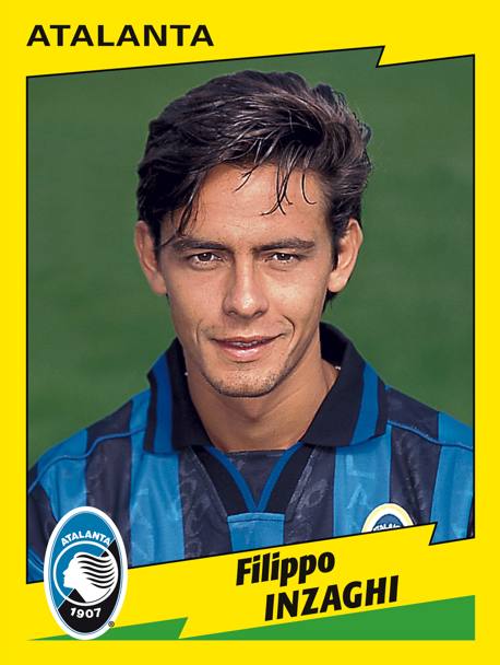 FILIPPO INZAGHI (ATALANTA) – Filippo Inzaghi figura per la prima volta, da giocatore di serie A, nell’album Panini, nella stagione 1996-97. La sua,  una “prima” col botto: Superpippo, infatti, si laurea subito capocannoniere con 24 gol e si merita la chiamata della Juventus. Dal 2000-2001, Inzaghi si trasferisce al Milan, con il quale vincer tutto, tra cui la Champions League 2007, decisa dalla sua doppietta al Liverpool in finale. L’anno prima, Filippo Inzaghi si era laureato Campione del Mondo con la Nazionale.